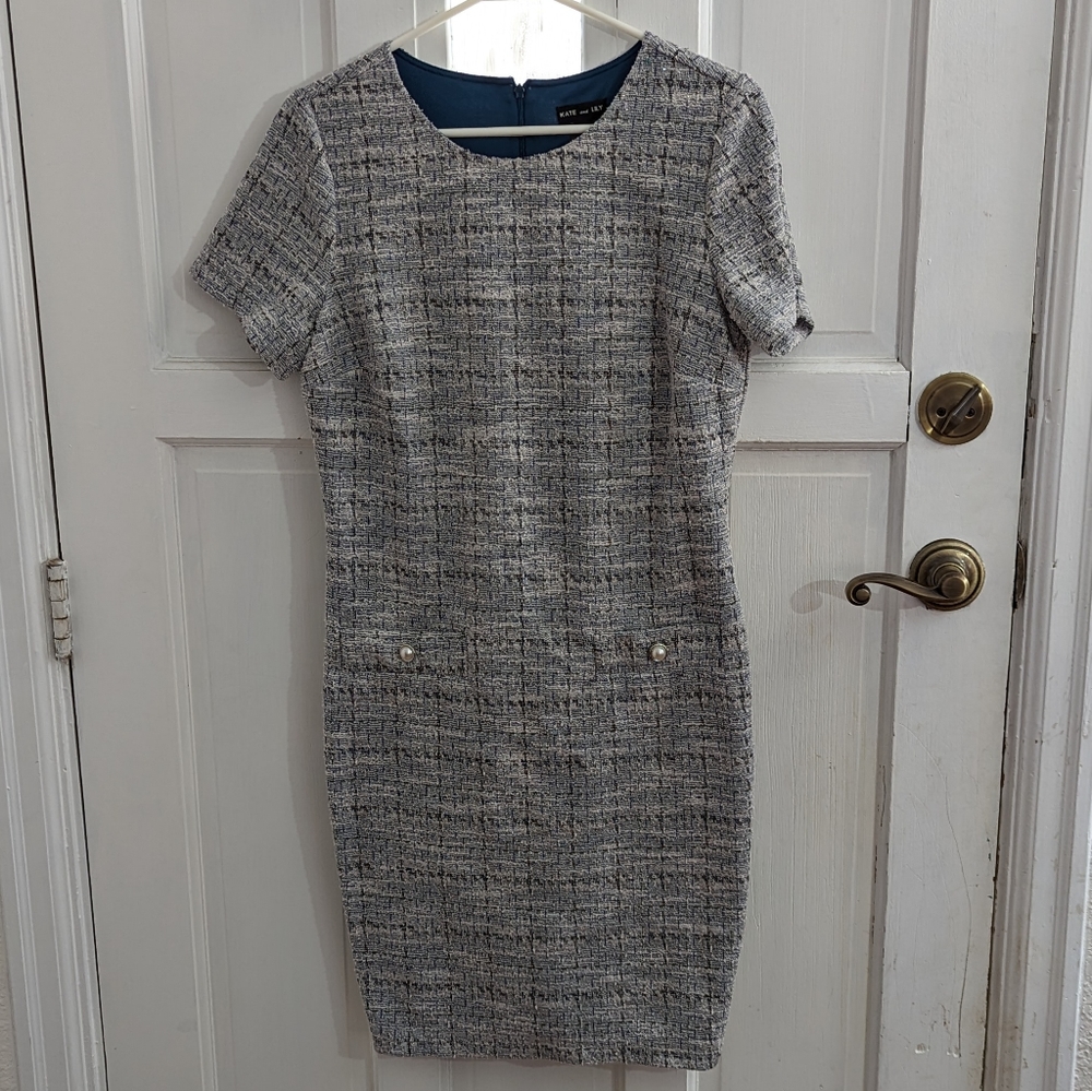 Kate and Lily Variegated Gray Sheath Dress